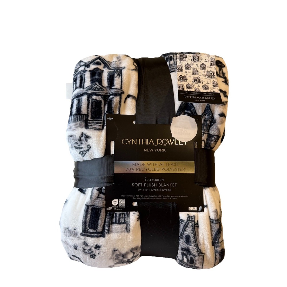Cynthia Rowley Monochrome Plush Blanket